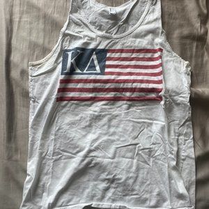 White American Apparel Kappa Delta Tank Top (Medium)
